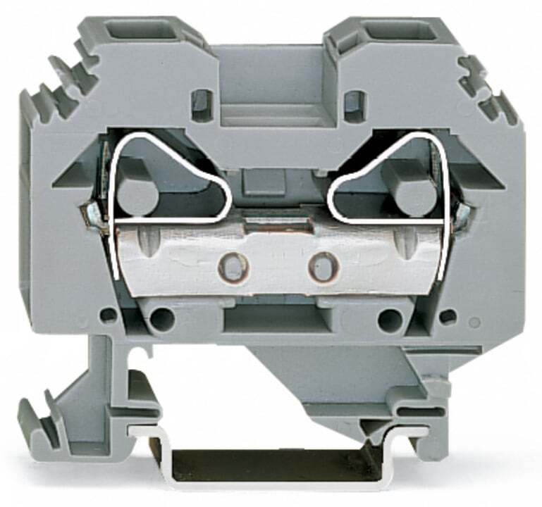 283-101 283 2-Conductor Terminal Block, 800 V, 76 A, 24 to 6 AWG Wire, DIN Rail Mounting