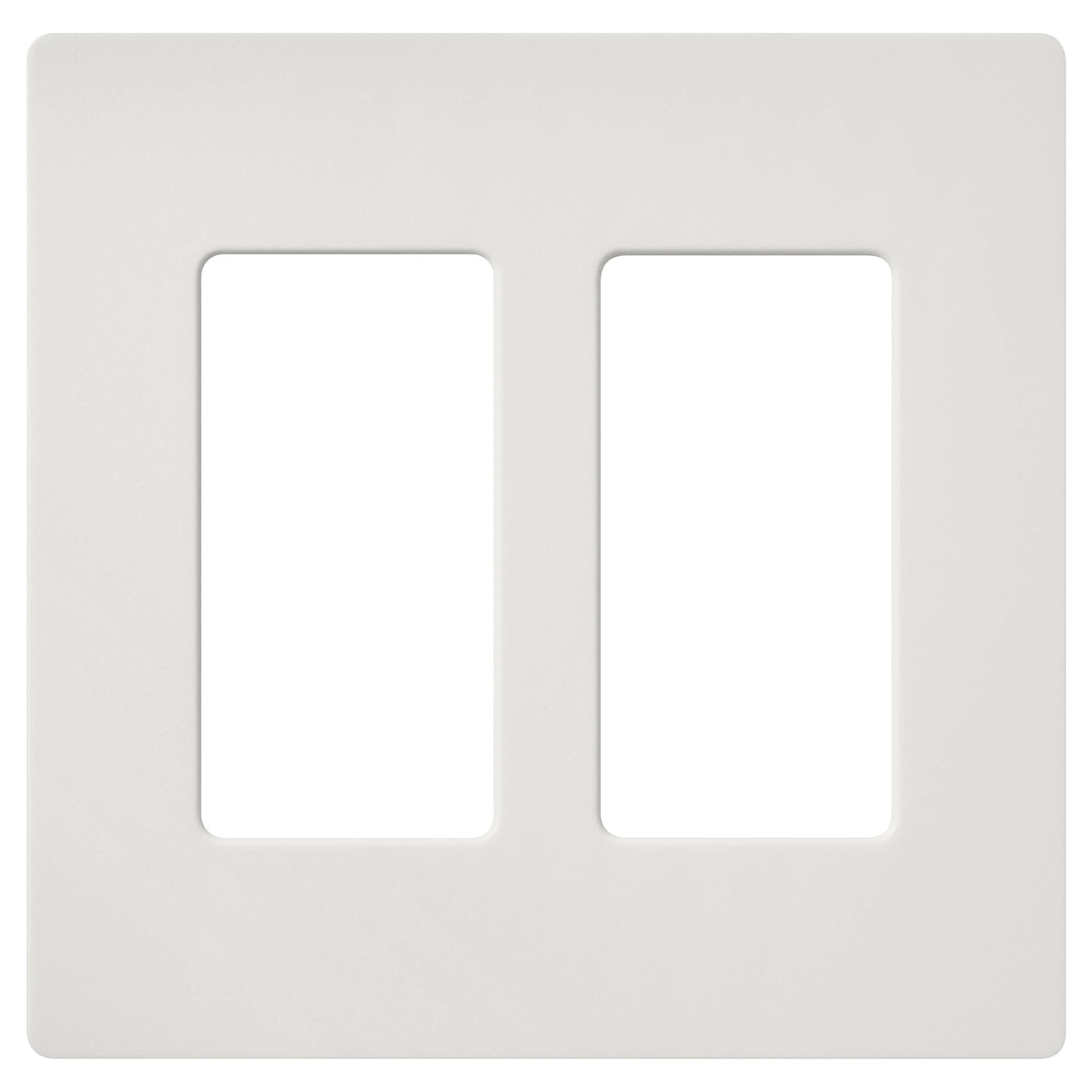 SC-2-LG Claro Wall Plate for Decorator-Style Dimmers, Switches, and Outlets, 2 Gang, Satin, Lunar Gray