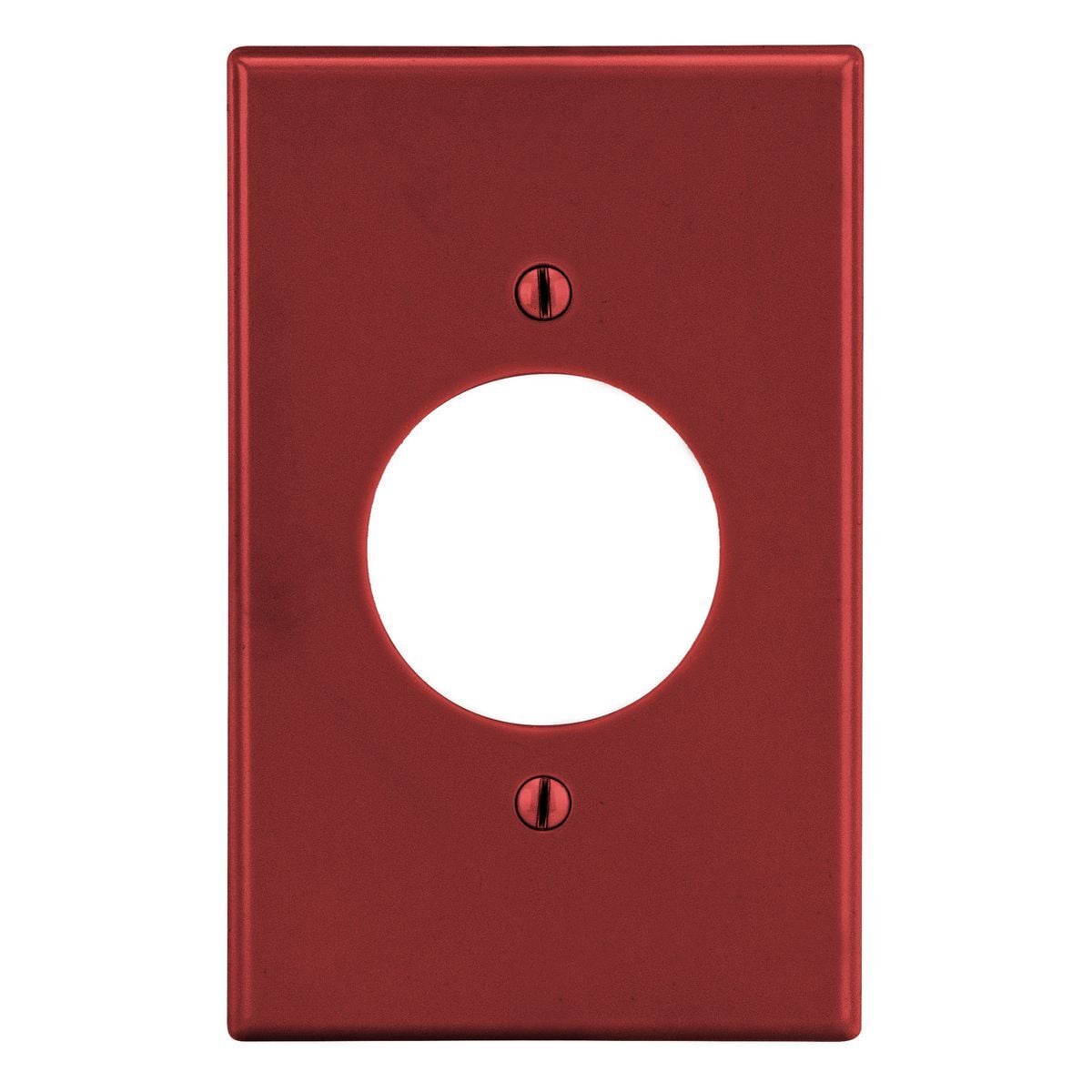 P720R Non-Metallic Standard Wall Plate, 1 Gangs, 2.88 in W x 4.63 in H, Polycarbonate Thermoplastic, Red