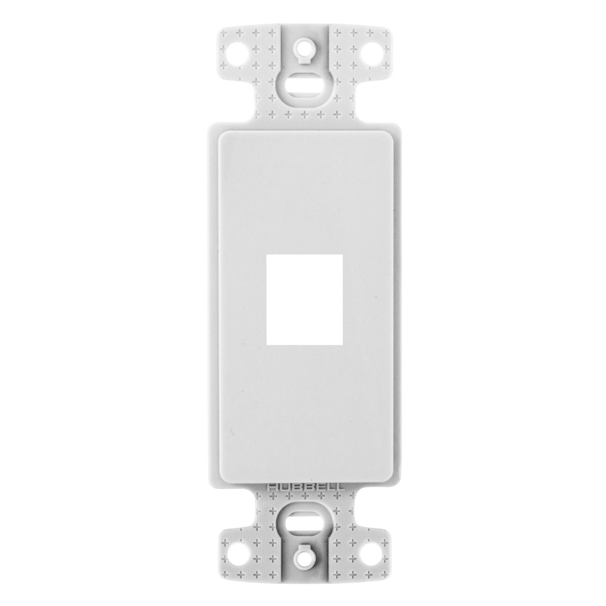NS611W Standard Unloaded Decorative Keystone Frame, 1 Gang, 1 Port, ABS, White