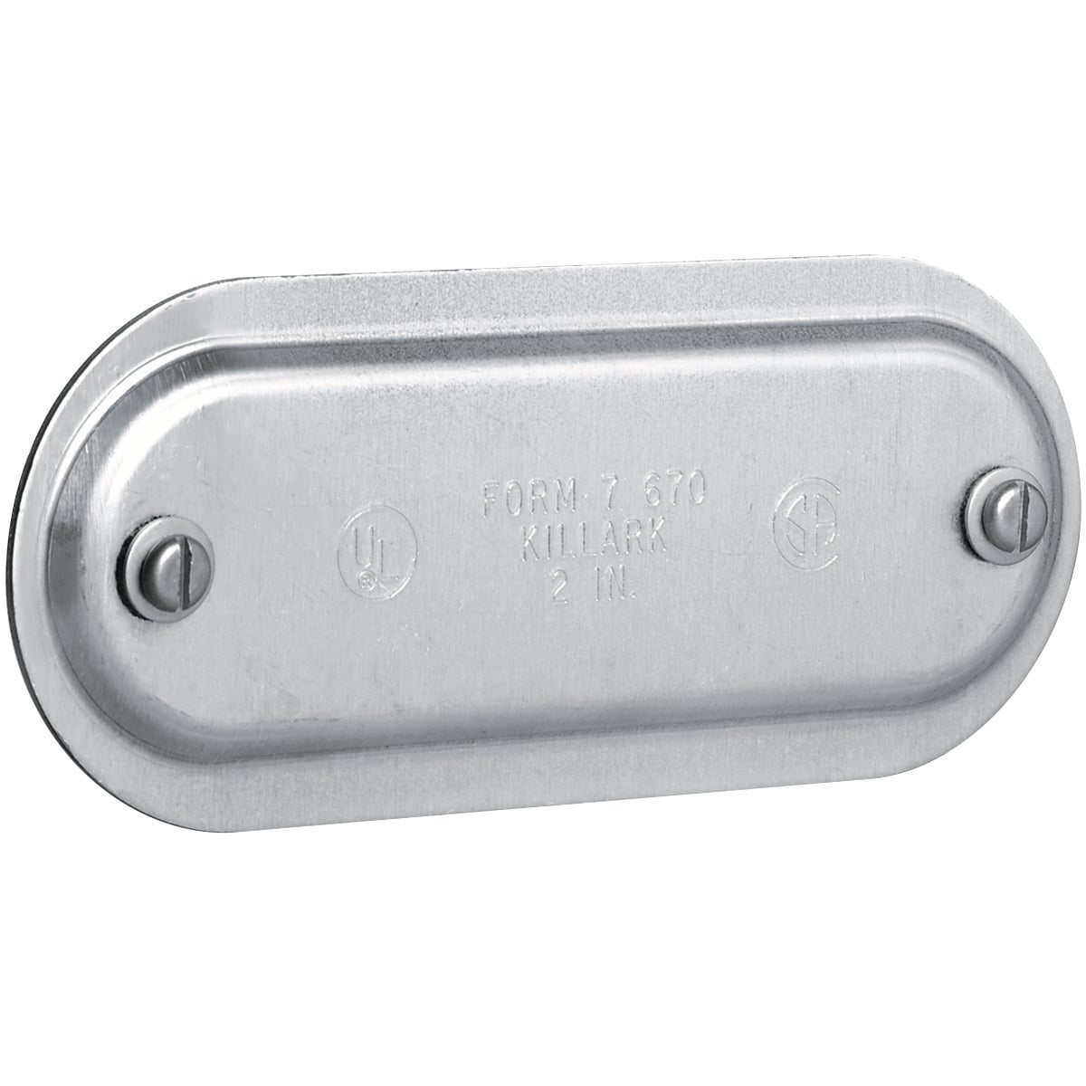 270 Stamped Conduit Body Cover, 3/4 in Hub, For Use With Duraloy 7 Series Fitting, Steel, Galvanized/Natural