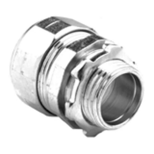 3000-BPT Bridgeport Compression Connector, 1/2 in Trade, For Use With IMC/Rigid Conduit, Malleable Iron, Zinc Plated