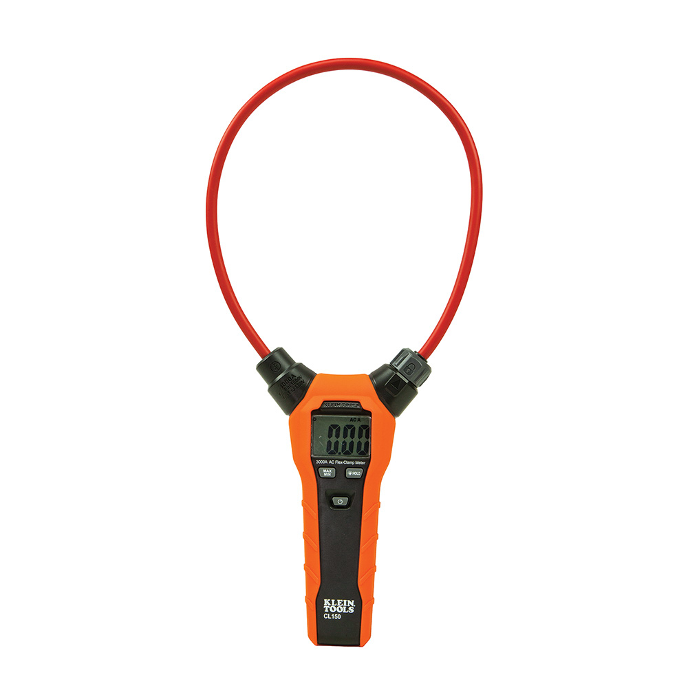 CL150 Flexible Clamp Meter, 0.01 to 3000 A, 18 in Jaw, Backlit LCD Display