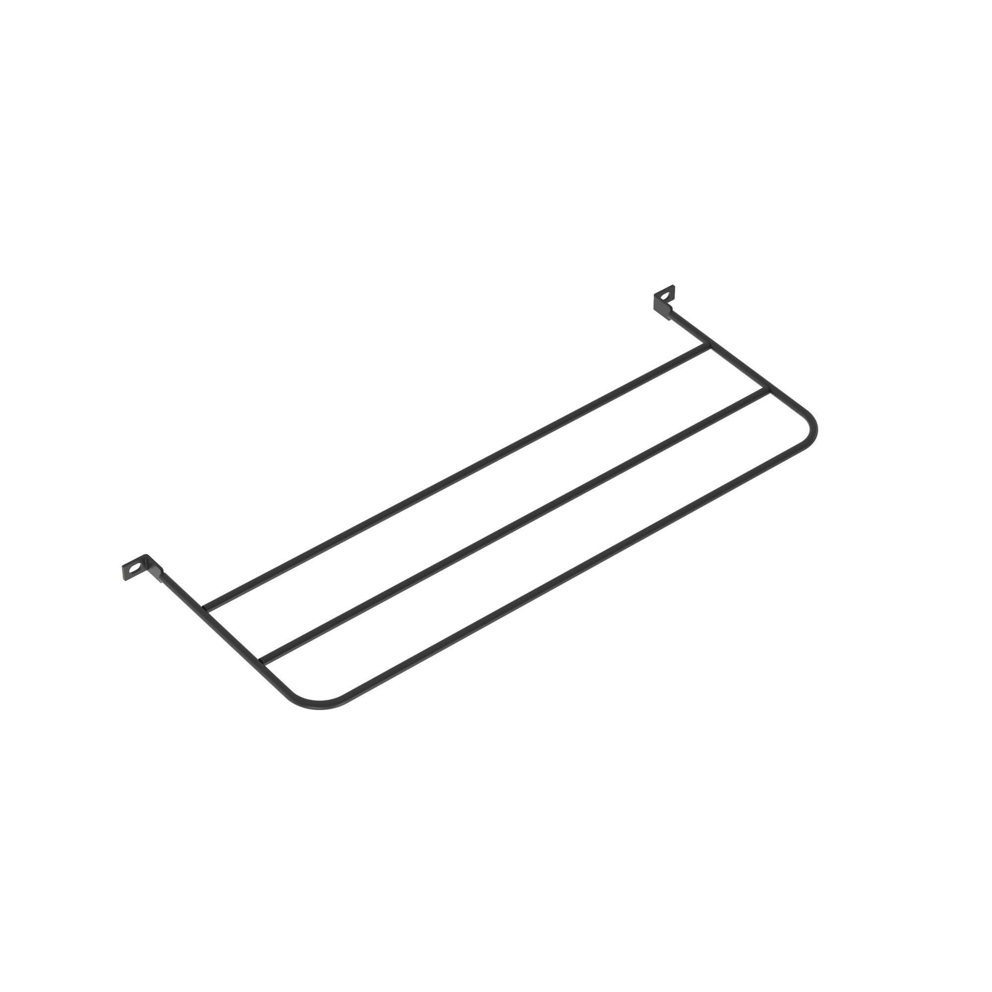 SRB19MDBL Extended Multi-Depth Strain Relief Bar, 19.03 in W x 7.5 in D x 0.5 in H, Steel, Black, For Use With Patch Panel