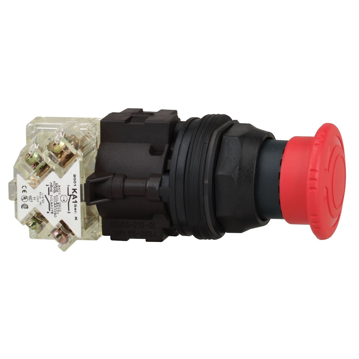 9001SKR16H2 Harmony Type SK Non-Illuminated Pushbutton, 30 mm, 2NO-2NC Contact, Red