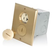 25349-FBA 1-Gang Duplex Traditional Straight Blade Receptacle, 125 V AC, 20 A, 2 Poles, 3 Wires, Ivory
