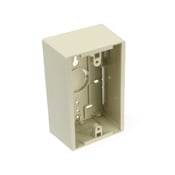 42777-1IA 1-Gang Back Box, Surface Mount, Plastic, Ivory