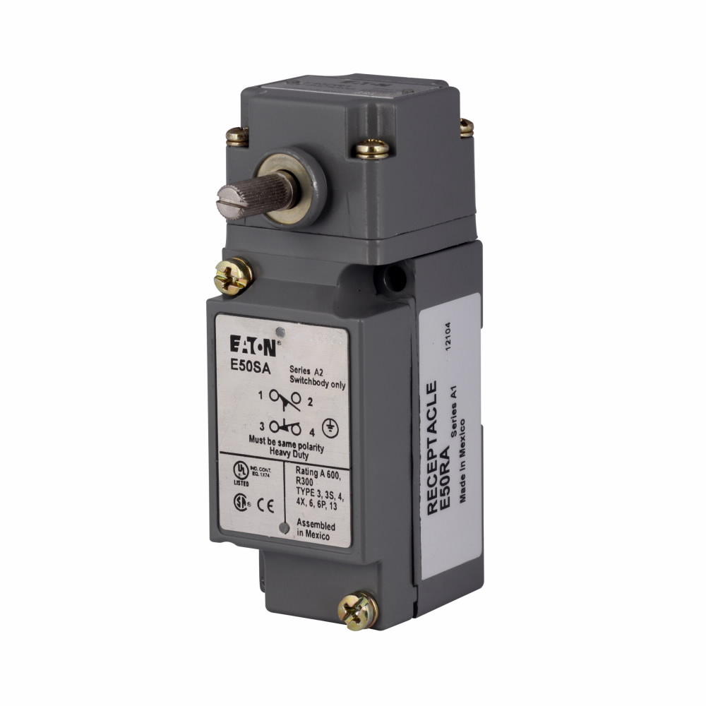 E50AR1 Assembled Heavy Duty Plug-In Limit Switch, Side Rotary Actuator, 1NO-1NC Contact