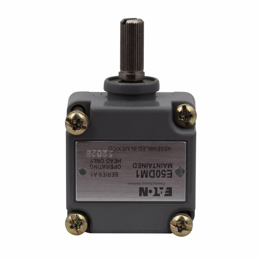 E50DM1 Limit Switch Head, Side Rotary, For Use With E50 Series Heavy Duty Plug-In Side Rotary Limit Switch, NEMA 1/3/3S/4/4X/6/6P/13 NEMA Rating