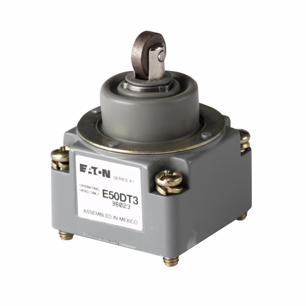 E50DT3 Limit Switch Head, Top Push Roller, For Use With E50 Series Heavy Duty Plug-In Limit Switch, NEMA 1/3/3S/4/4X/6/6P/13 NEMA Rating
