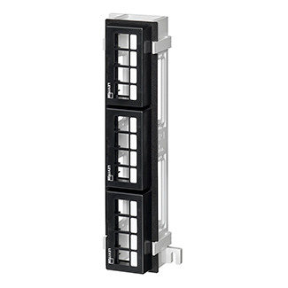 47689-QP QuickPort Multimedia Patch Block With Mounting Bracket, 12 Ports