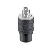 24W34 1-Phase Grounding Watertight Cable Mount Locking Plug, 277 V AC, 15 A, 2 Poles, 3 Wires, Yellow