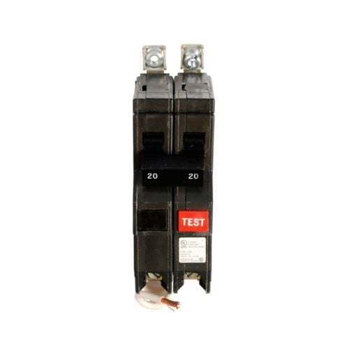 CHB220GF Type CHB Ground Fault Circuit Breaker With Ground Fault Personnel Protection, 120/240 V AC, 20 A, 10 kA Interrupt, 2 Poles