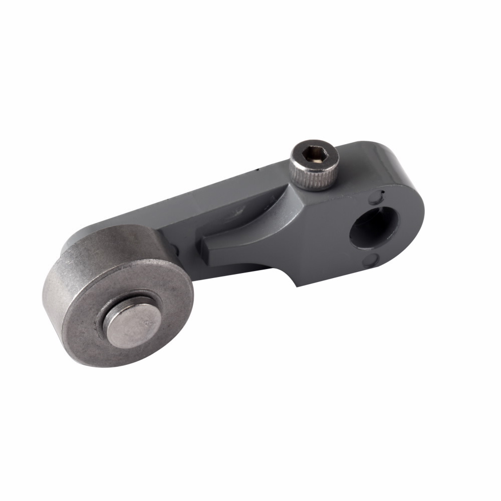 E50KL355 Standard Roller Heavy Duty Plug-In Limit Switch Operator, 1-1/2 in L, Metal Roller, Stainless Steel Arm