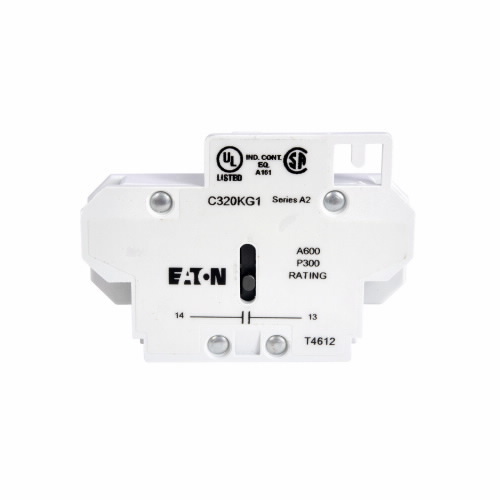 C320KG13 Heavy Duty Auxiliary Contact Kit, 600 V AC, 10 A, 2 Contacts, Silver Cadmium Alloy