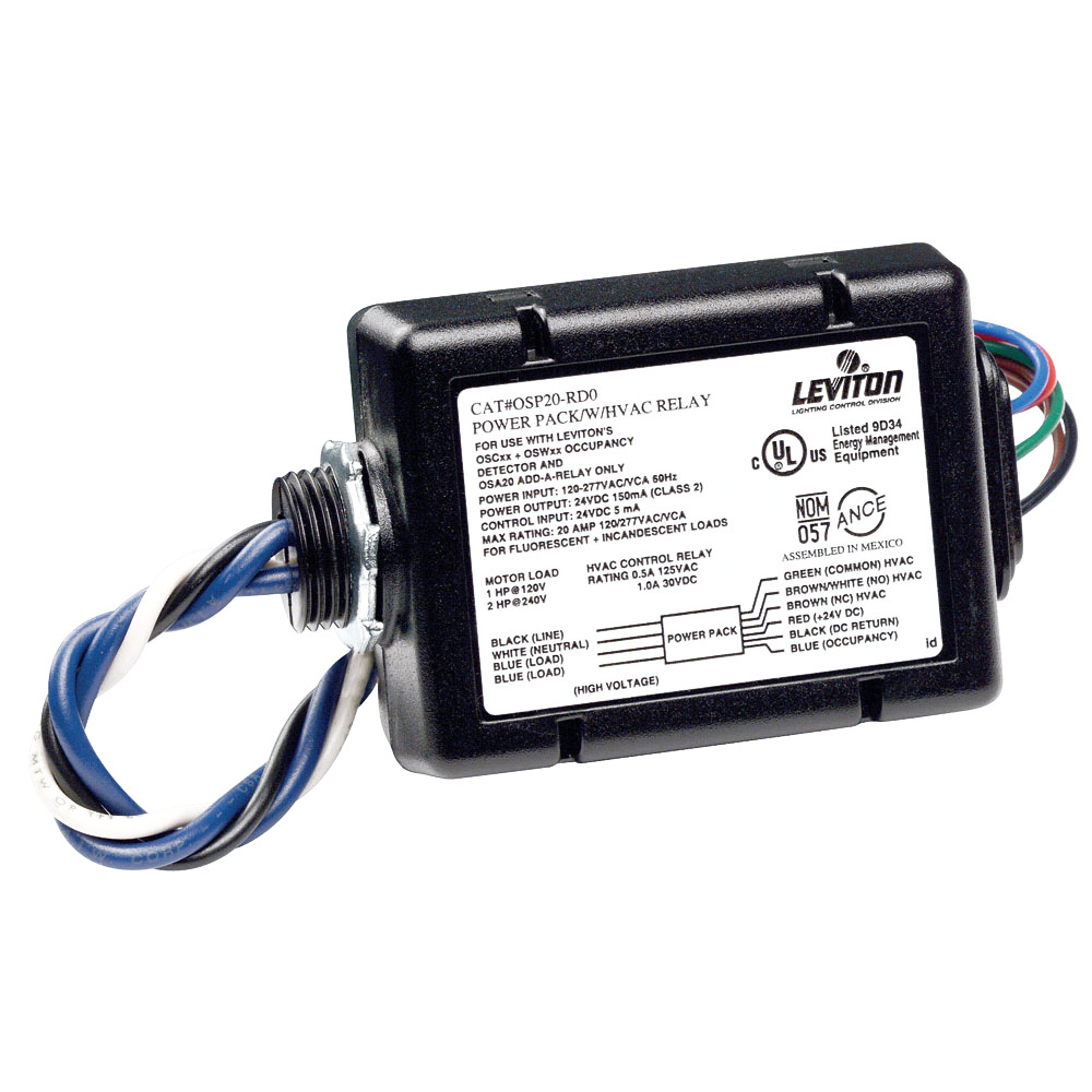 OSP15-R30 Fluorescent Power Pack With Dry Contact HVAC Relay, 2 hp, 277 V AC Input, 24 VDC Output, 120 mA, 0.5 A Relay