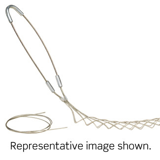 L9574 Single U-Eye Single Weave Split Lace Mesh Standard Duty Support Grip, 1680 lb Breaking Strength, 1 to 1.24 in Cable, Bronze, Tin Coated