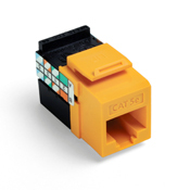 5G108-RY5 GigaMax QuickPort 8-Conductor 8-Position UTP Connector, Cat 5e Module, Panel Mount, 1 Ports, Plastic, Yellow