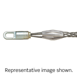 L8589 Double Weave Heavy Duty Short Length Wire Mesh Pulling Grip, 3 to 3.49 in Dia, 30 in L Mesh, 1-7/8 in Dia Eye, 9600 lb, Galvanized Steel
