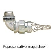 L7917 2-Weave Insulated Male Wire Mesh Strain Relief Grip, 3/4 in Trade, Aluminum/Stainless Steel