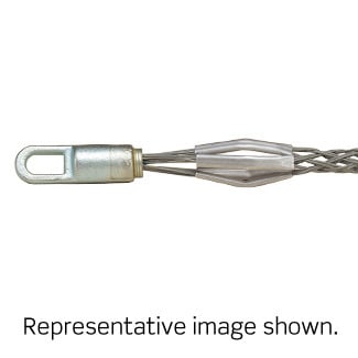 L8607 Double Weave Heavy Duty Medium Length Wire Mesh Pulling Grip, 2.5 to 2.99 in Dia, 38 in L Mesh, 1-7/8 in Dia Eye, 6600 lb, Galvanized Steel