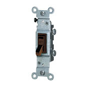 1451-2 Grounding AC Quiet Toggle Switch, 120 V AC, 15 A, 1/2, 2 hp Power Rating