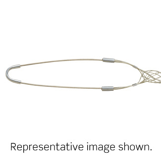 L7982 Bus Drop Duty Closed Mesh Single U-Eye Single Weave Support Grip, 1100 lb Breaking Strength, 0.3 to 0.43 in Cable, Bronze, Tin Coated