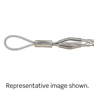 L8519 Light Duty Single Weave Short Length Wire Mesh Pulling Grip, 2.5 to 2.99 in Dia, 23 in L Mesh, 2600 lb, Galvanized Steel