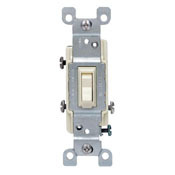 1453-CP 3-Way Toggle Switch, 120 V AC, 15 A, 1/2, 2 hp Power Rating