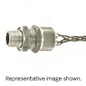 L7709 Straight Deluxe Cord Sealing Single/Double Weave Wire Mesh Strain Relief Grip, 1/2 in Trade, 5/8 to 3/4 in Cable Openings, Aluminum/Stainless Steel, Anodized