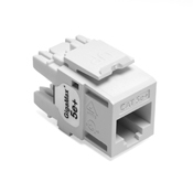 5G110-RW5 GigaMax QuickPort 8-Conductor 8-Position Component Rated UTP Connector, Cat 5e Module, Panel Mount, 1 Ports, Plastic, White