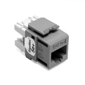 5G110-RG5 GigaMax QuickPort 8-Conductor 8-Position Component Rated UTP Connector, Cat 5e Module, Panel Mount, 1 Ports, Plastic, Gray