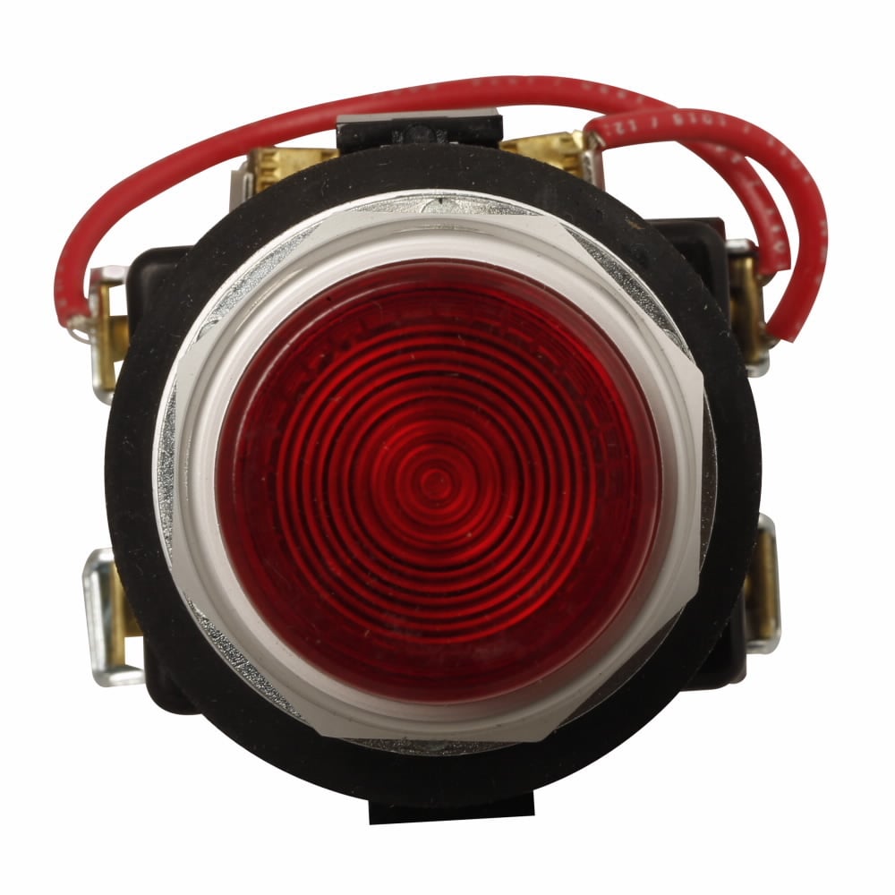 HT8GTAF7 HT800 Full Voltage Illuminated Momentary PresTest Watertight/Oiltight Pushbutton/Indicating Light, 120 V AC/DC, Fresnel Lens