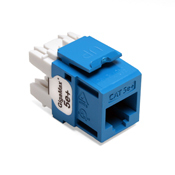 5G110-RL5 GigaMax QuickPort 8-Conductor 8-Position Component Rated UTP Connector, Cat 5e Module, Panel Mount, 1 Ports, Plastic, Blue