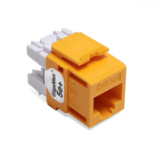 5G110-RY5 GigaMax QuickPort 8-Conductor 8-Position Component Rated UTP Connector, Cat 5e Module, Panel Mount, 1 Ports, Plastic, Yellow