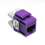 5G110-RP5 GigaMax QuickPort 8-Conductor 8-Position Component Rated UTP Connector, Cat 5e Module, Panel Mount, 1 Ports, Plastic, Purple