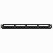 69586-U24 eXtreme 1-RU Flat Patch Panel, 24 Ports, CAT 6, 26 to 22 AWG Terminal, Plastic/Steel