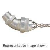 L7805 Deluxe Cord Sealing Single/Double Weave Wire Mesh Strain Relief Grip, 3/4 in Trade, 1/4 to 3/8 in Cable Openings, Aluminum/Stainless Steel, Anodized