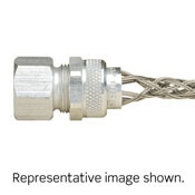 L7827 Straight Deluxe Cord Sealing Single/Double Weave Wire Mesh Strain Relief Grip, 1/2 in Trade, 1/2 to 5/8 in Cable Openings, Aluminum/Stainless Steel, Anodized