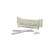 41AB2-1F5 GigaMax 110-Style Wall Mount Wiring Block Kit With Legs, Labels and (20) C-5 Clips, Cross Connect Block, 26 to 22 AWG Wire, 100 Pair Count, Cat 5e, Ivory