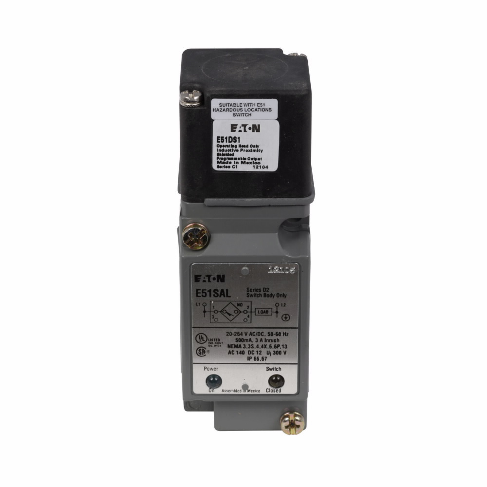 E51ALS1 2-Wire Limit Switch Modular Style Shielded Proximity Sensor, Inductive, 1NO-1NC Contact, 20 to 264 V AC/DC