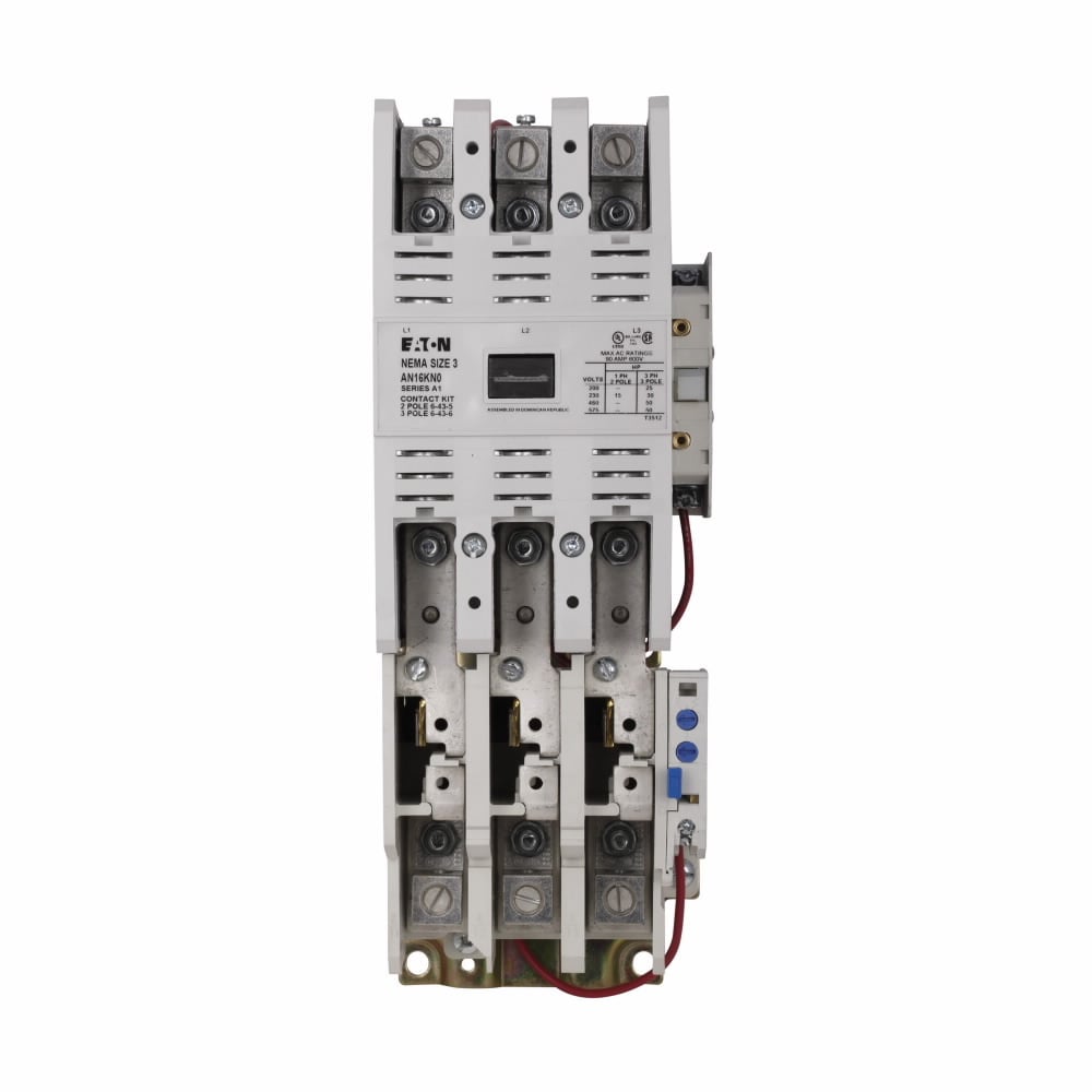 AN16KN0A Freedom Type AN16 Horizontal Open NEMA Starter, 110 to 120 VAC V Coil, Non-Reversing Action, 3 Poles, NEMA 3 Enclosure
