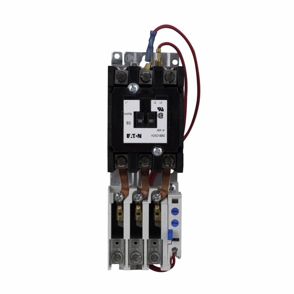 A25SNE40A Compact Enclosed Definite Purpose Control Starter, 110 to 120 VAC V Coil, Non-Reversing Action, 3 Poles, Open Enclosure