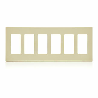 80326-SI Decora Screwless Standard Size Wall Plate, 6 Gangs, 11.8 in W x 4.61 in H, Polycarbonate, Ivory