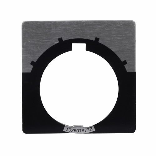 10250TS76 10250T 4-Position Custom Size Blank Legend Plate With Hex Nut, 0.1 in H x 4 in W, Square Plate, Black Field