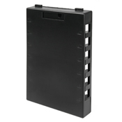 41089-12E 12-Port Outlet Box, Snap-In Module, For Use With All Individual QuickPort Modules, Surface Mounting, Plastic