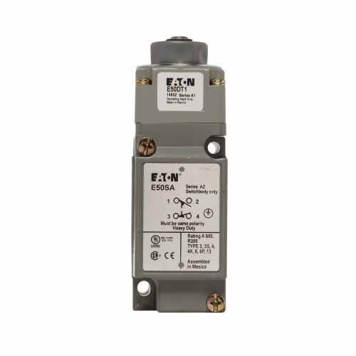 E50AT1 Assembled Heavy Duty Plug-In Standard Limit Switch, 1NO-1NC Contact, 1 Pole