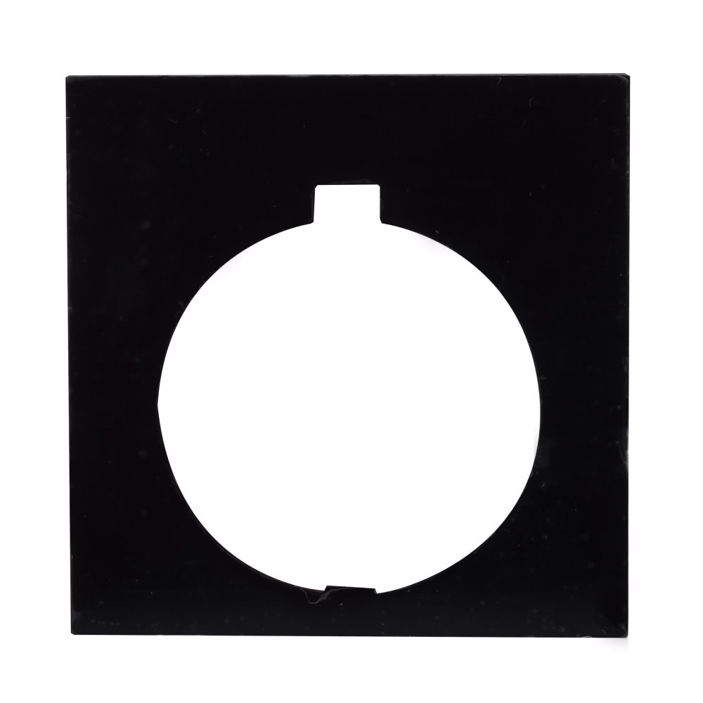 10250TSP77 Blank Standard Legend Plate, 0.1 in H x 1.7 in W, Square Plate, Plastic, Black/Red Field