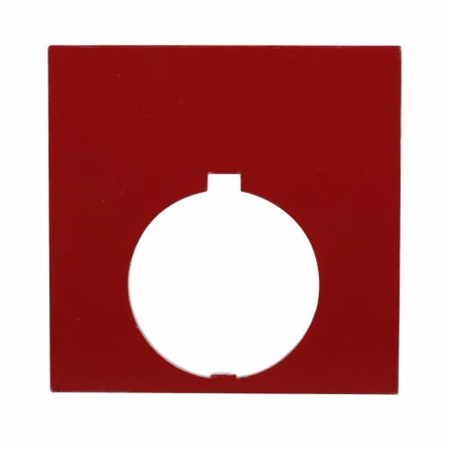 10250TLP77 10250T Blank Jumbo Legend Plate, 0.1 in H x 2.1 in W, Square Plate, Plastic, Black/Red Field
