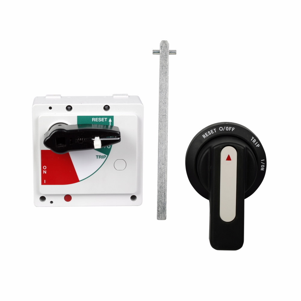 JHMVD12 Through-the-Door Universal Handle Mechanism, NEMA 1/12 NEMA Rating, Rotary/Lock-Off Handle/Operation, For Use With G Series JG Frame Molded Case Circuit Breaker